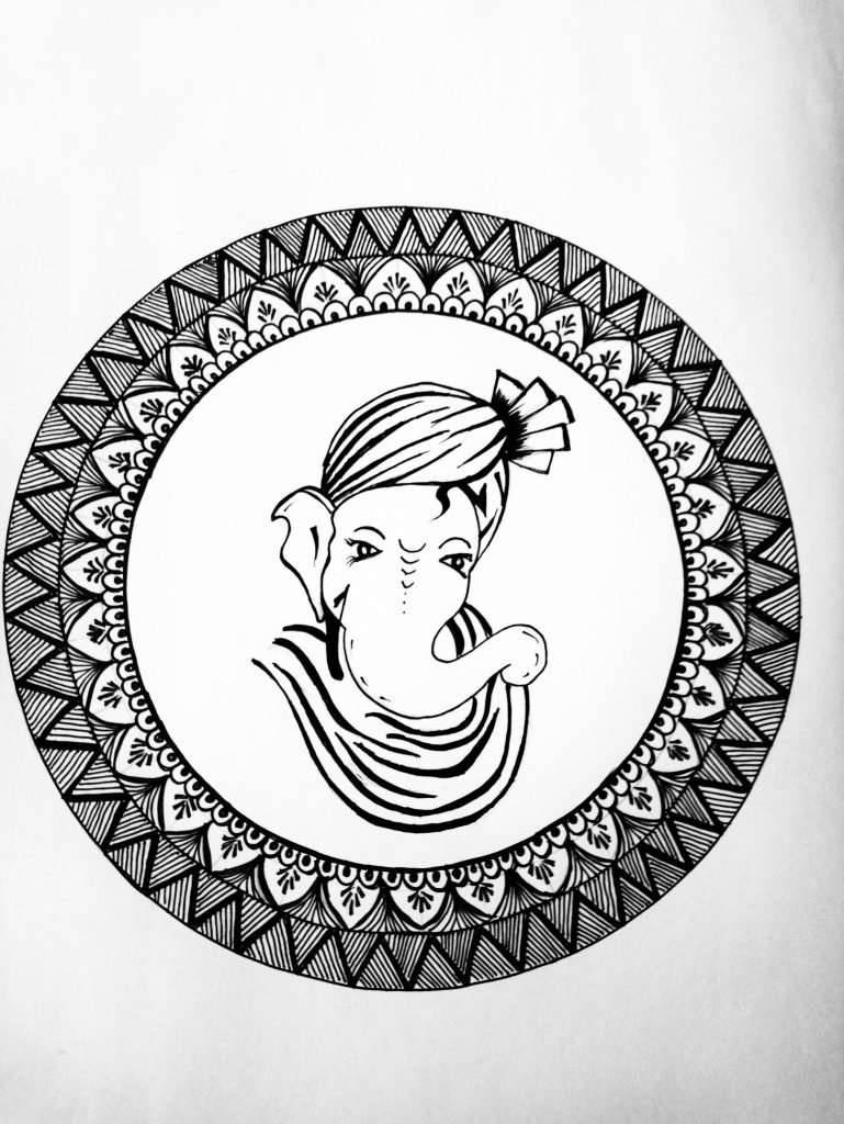 Ganesh Ji mandala art